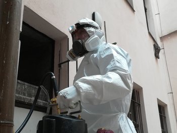 Úklid holubího trusu